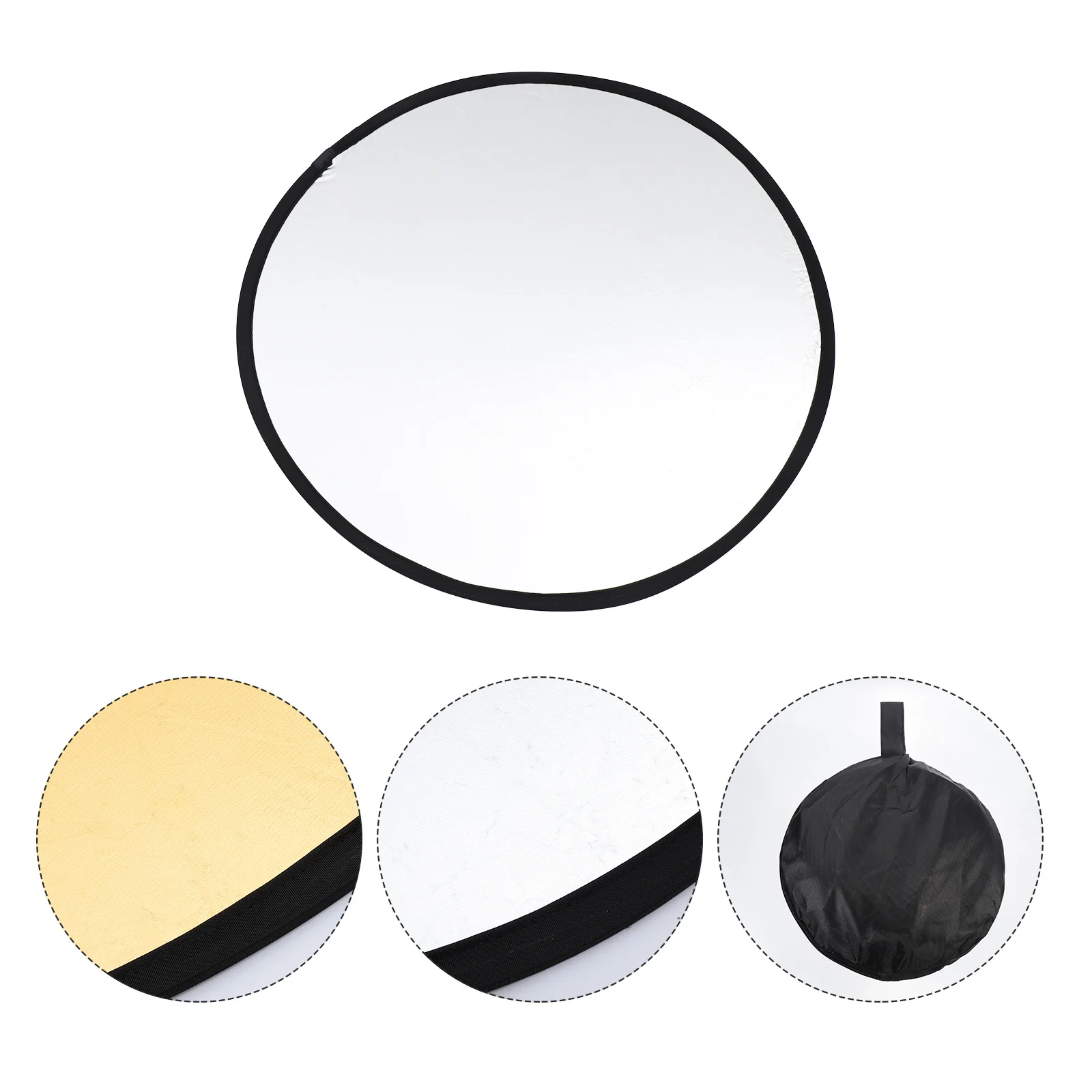 

Light Reflector Kit Collapsible Diffuser Reflectors for Photography Studio Lights Silver