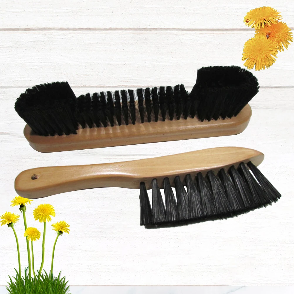 

2 Pcs Billiard Table Broom Tables Rail Brush Billiards Wooden Pool Felt Cleaner