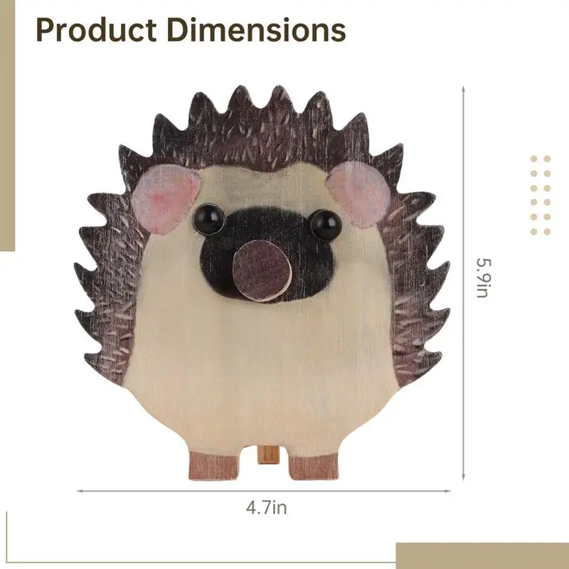 Wooden Hedgehog Glasses Holder Creative Pet Eyeglasses Holder Handmade Wooden Glasses Frame For Home Sunglasses Display Stand