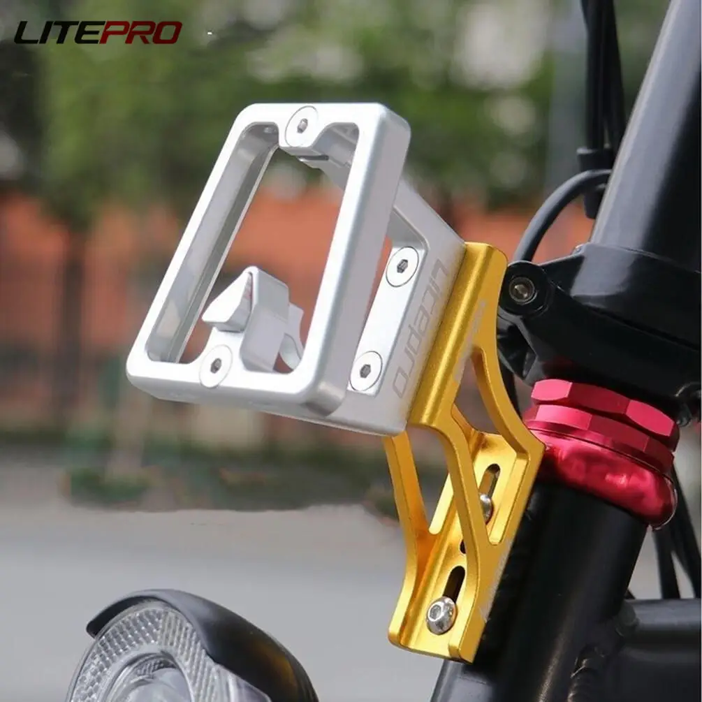 

Litepro Folding Bicycle 3 Hole Pig Nose Extension Adapter For Brompton Bike Light Bracket Front Rack Extender