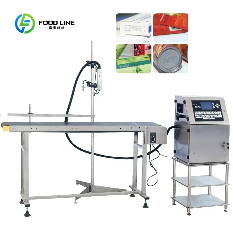 Custom Made Multilingual Continuous Batch Date Coder Inkjet Printing Coding Printer Machine