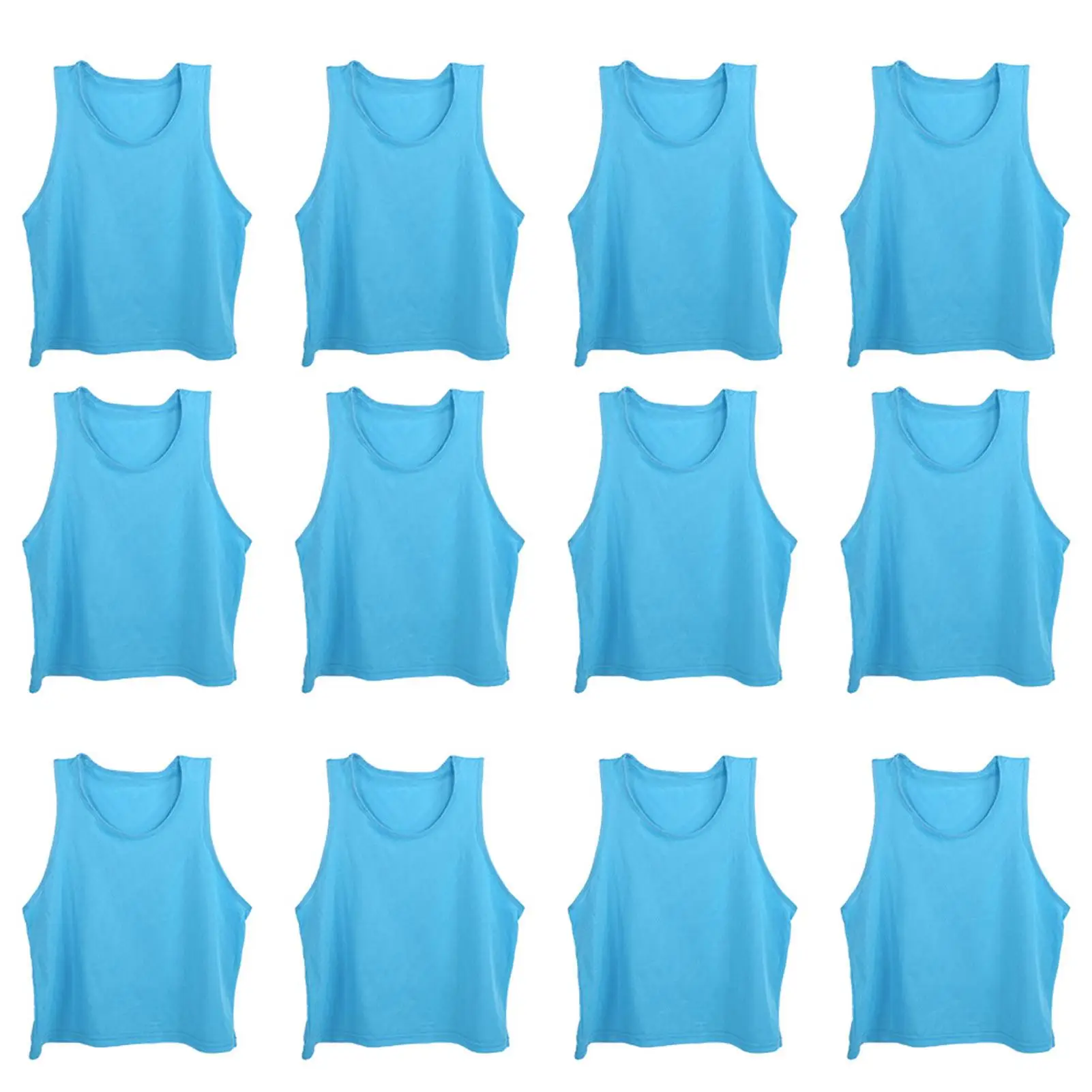 

12pcs Kids Soccer Training Vests Quick Dry Football Jerseys Lightweight Sports Pinnies Practice Gear