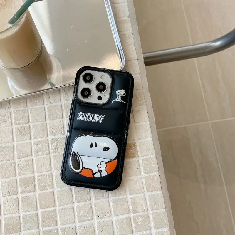 Милый мультяшный чехол для телефона Snoopy для iPhone 16ProMax 15 ProMax 16 15 14 13 12 Pro Max, чехол для телефона