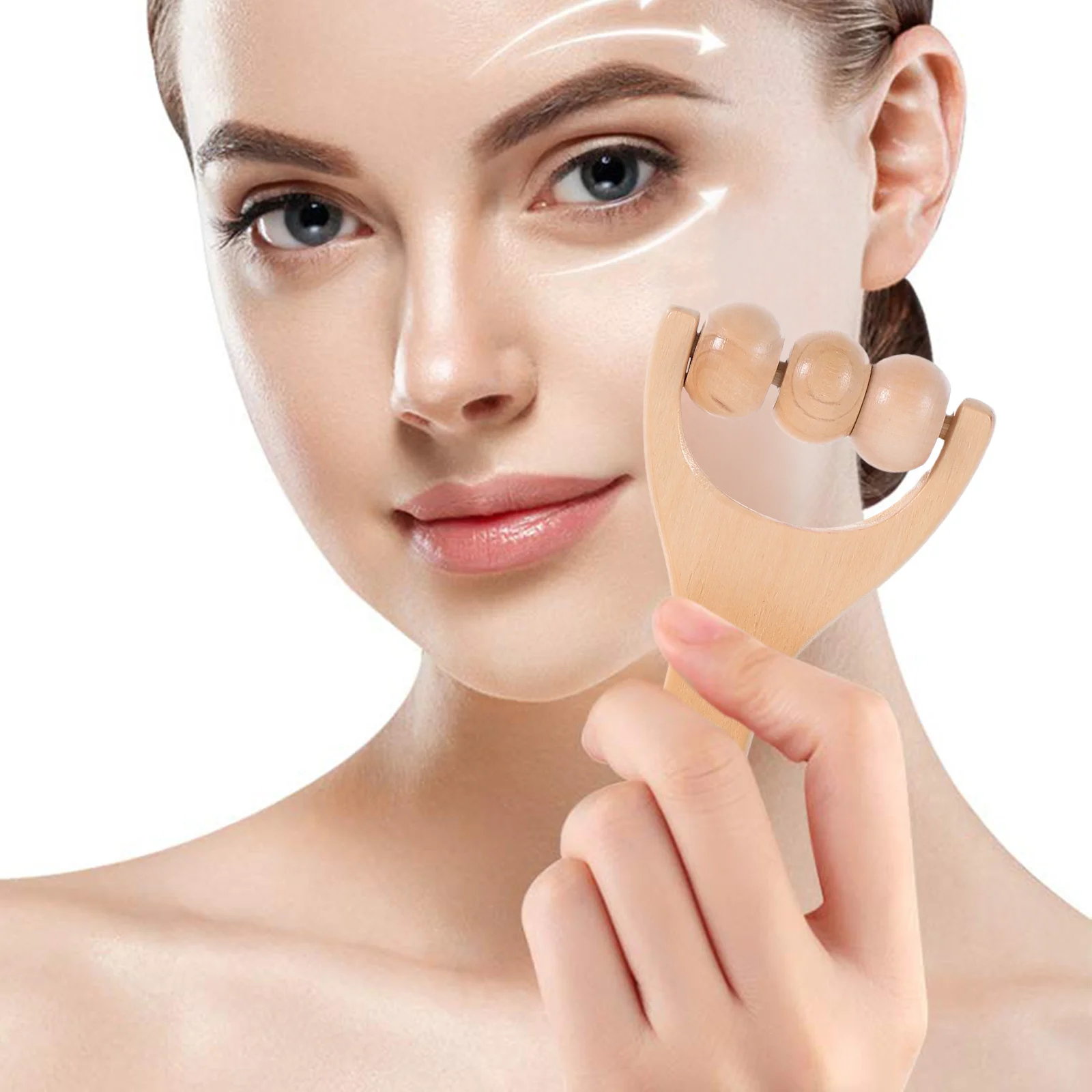 3Pcs Massage Roller Stick Natural Wood Muscle Massager Manual Handheld Back Neck Shoulder Relaxation Tool Wood Roller Stick