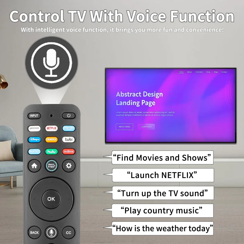 XRT260 For Vizio Voice Remote Control Compatible with Vizio Smart TV V-Series M-Series P-Series Replacement Controller