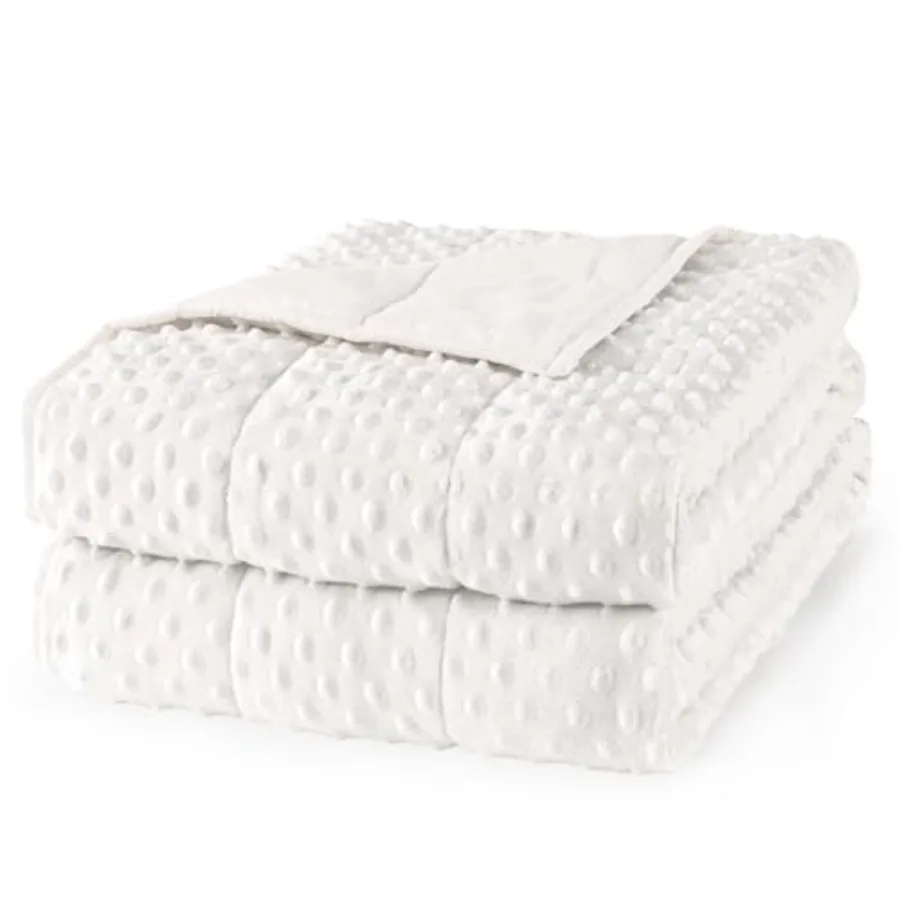 

Утяжеленное одеяло для взрослых, тяжелое одеяло для женщин и мужчин, мягкое и уютное, можно стирать в машинке, 60 x 80 дюймов, 5 слоев.