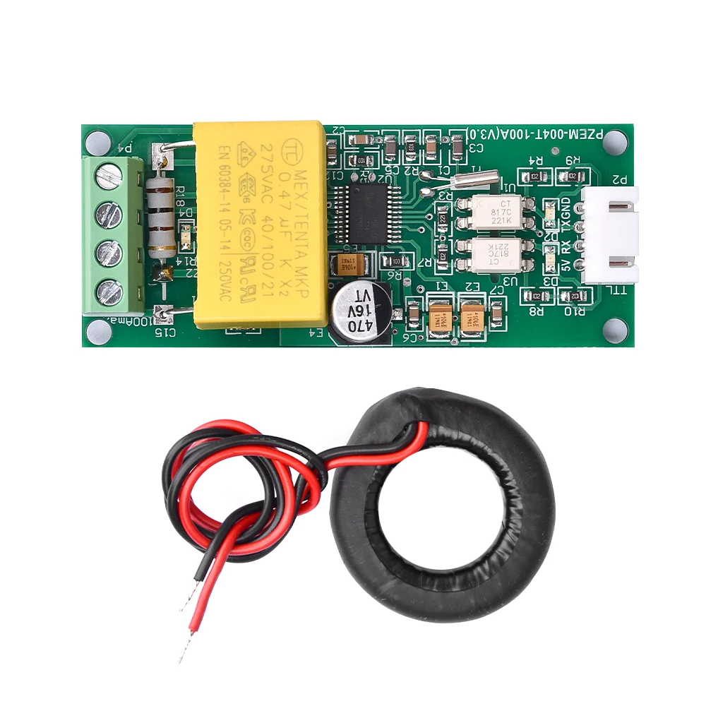 Imagem -02 - Medidor Multifuncional Digital para Arduino Power Volt Amp Ttl Módulo de Teste Atual Pzem004t com Bobina 0100a 80260v