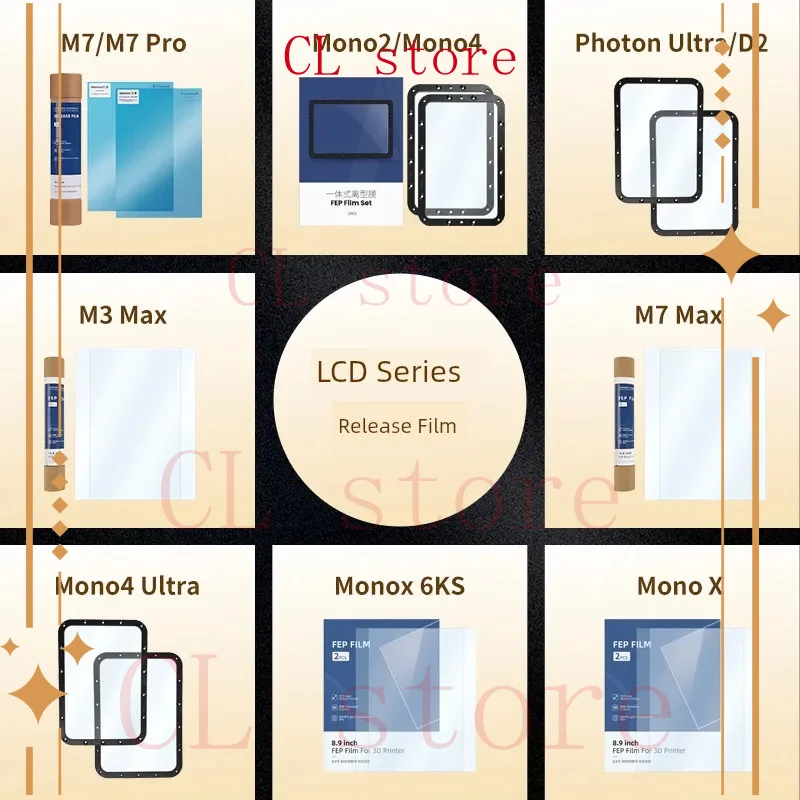 

ДЛЯ ANYCUBICM7/M7 Pro mono2/4 6KS/X M3 M5s/M5sPro M5 12k M3Max Mono Photon Ультрасъемная пленка для светоотверждаемых 3d-принтеров