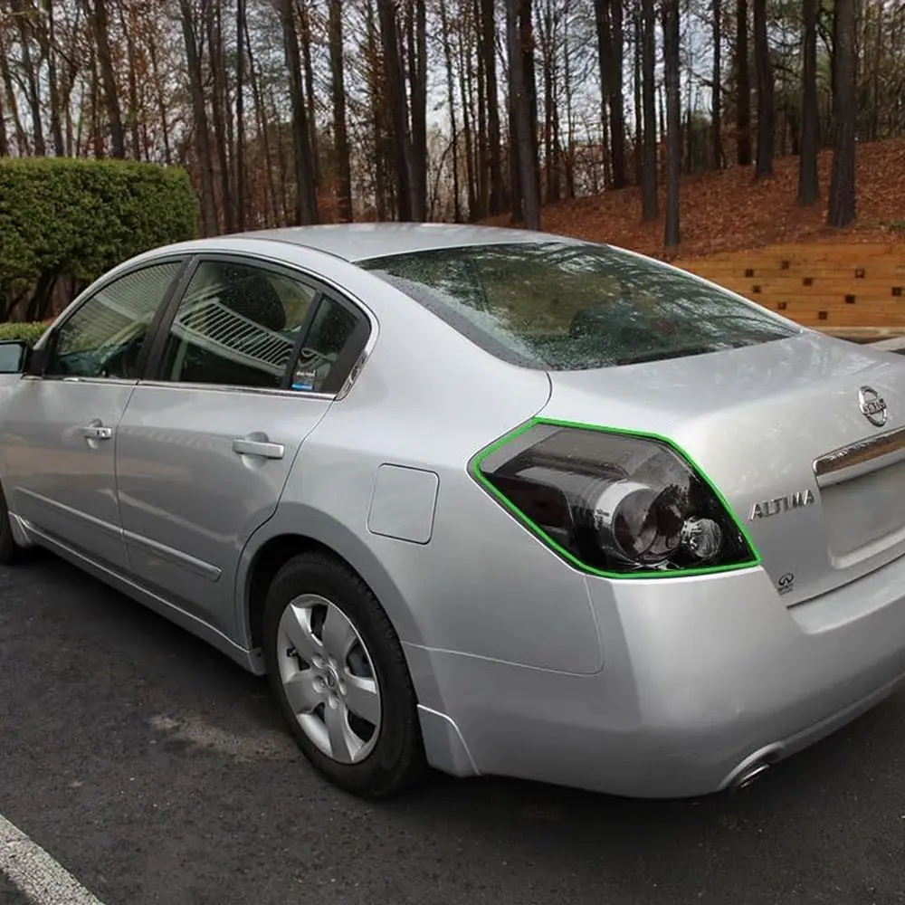 Tail Light Tint Covers Compatible with Nissan Altima 2007-2012 (Sedan) - Matte Smoke