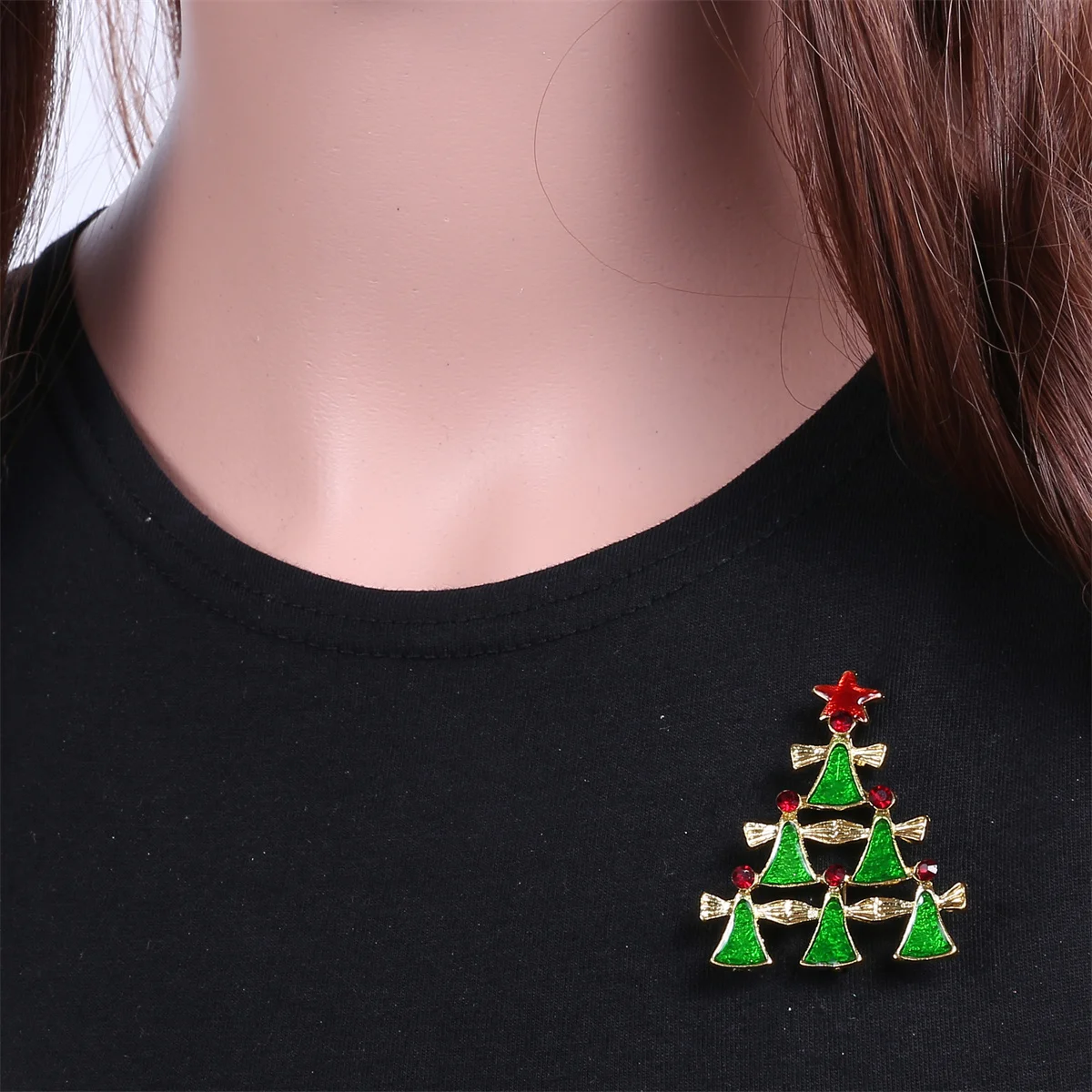 Rinhoo Musik Engel Fee Broschen für Frauen Vintage weiße Engels flügel Weihnachts figur Emaille Pins Neujahr Geschenke Weihnachts schmuck – Detail 9