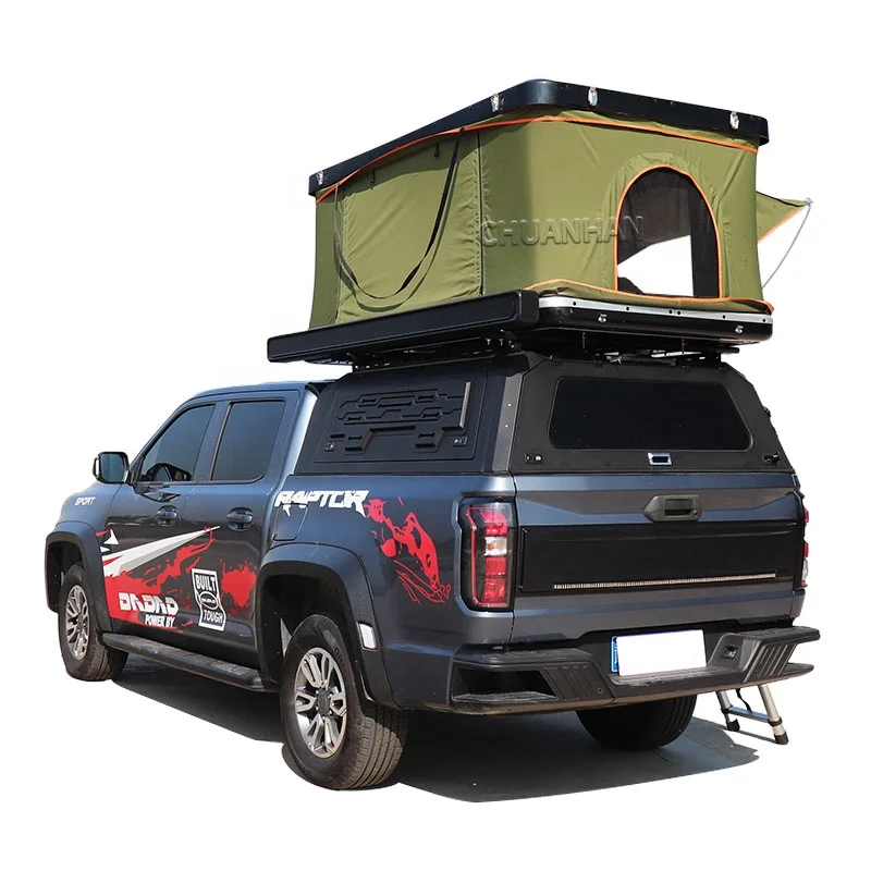 

3-4 Person Waterproof 4x4 Roof Top Tent With Aluminum Poles Hard Shell Toyota Hilux Tacoma GMW Camping Car Rooftop Adventures