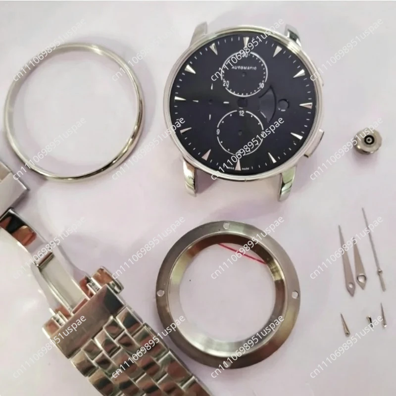 Stainless Steel Sapphire Crystal Mirror Watch Case Accessory for 7750 M8607 Mirror Finish Watch Modification Part