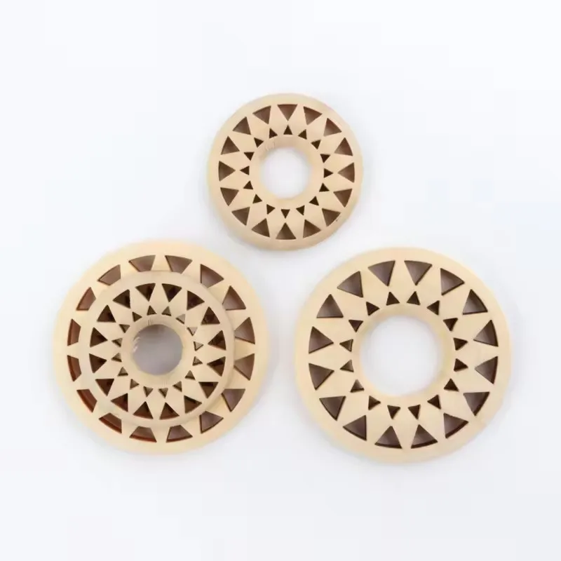 High Quality Wooden Crafts Wooden Base Decoration Crystal  Hollow Sunflower Base Home Decoration Ball Base