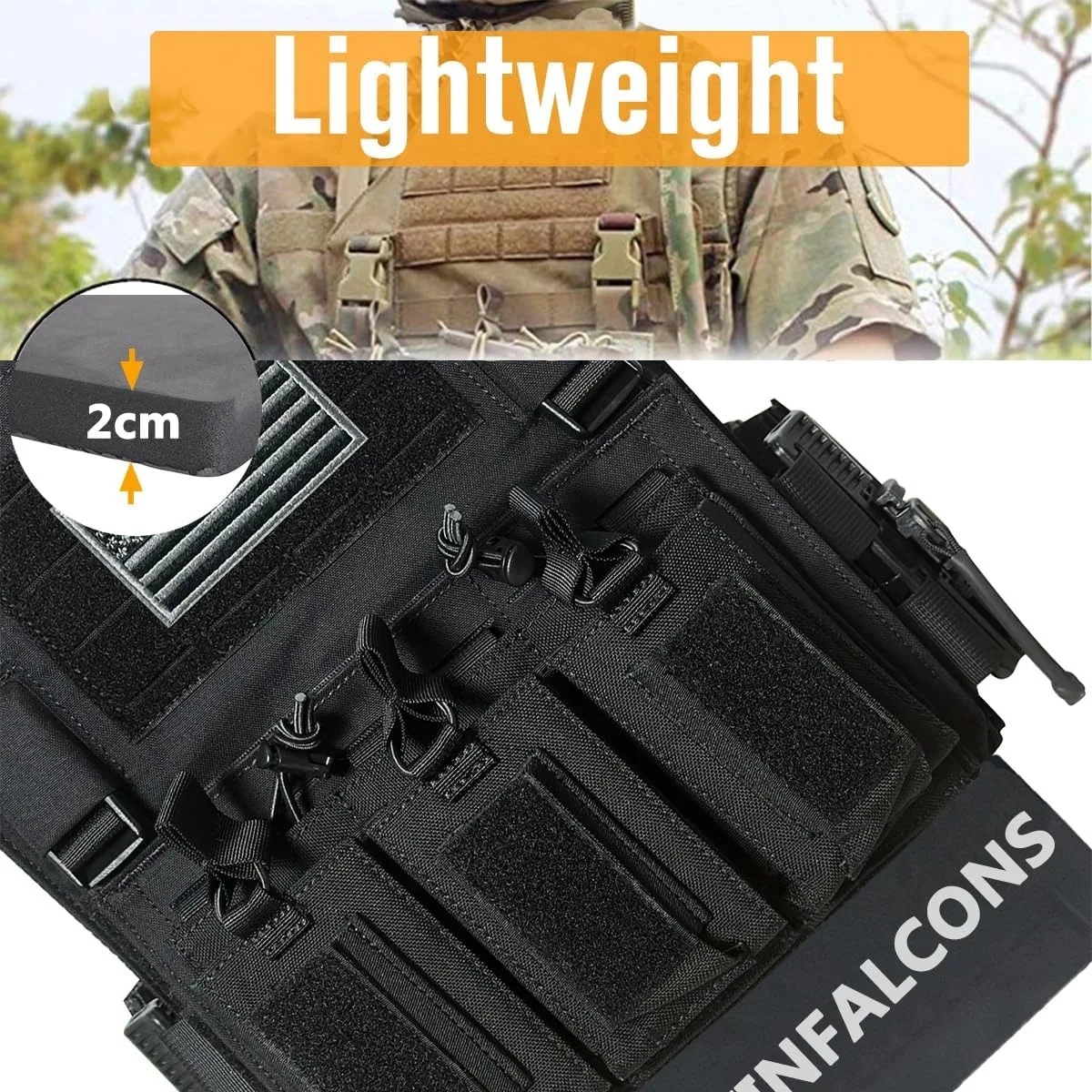 2pcs Tactical Airsoft Foam Plates EVA Airsoft Paintball Foam SAPI Pad for Vest Inner Liner Foam Plates