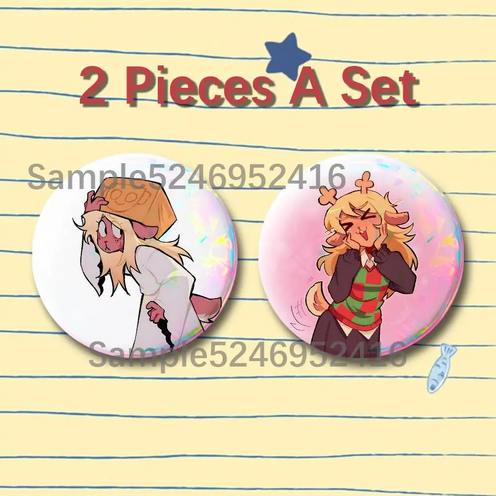 Noelle Kris D-Deltarune Game 2-teiliges Set Abzeichen-Set Modische Broschen für Damen und Herren Rucksack-Accessoire Taschenabzeichen Schmuck Geschenk – Detail 13