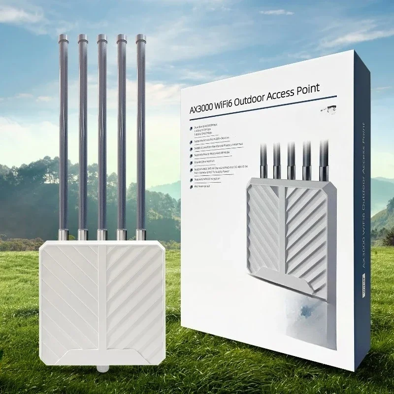 Ultra High Speed 3000Mbps Outdoor WiFi 6 Enterprise Mesh Router Remote Dual Band 5 * 8dbi Antenna 8dbi Access Point Firewall