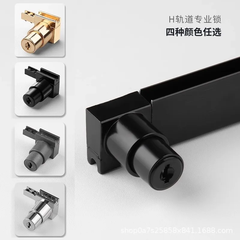 

glass sliding door rail display cabinet accessories pulley slide double chute H wheel bearing sliding door slot