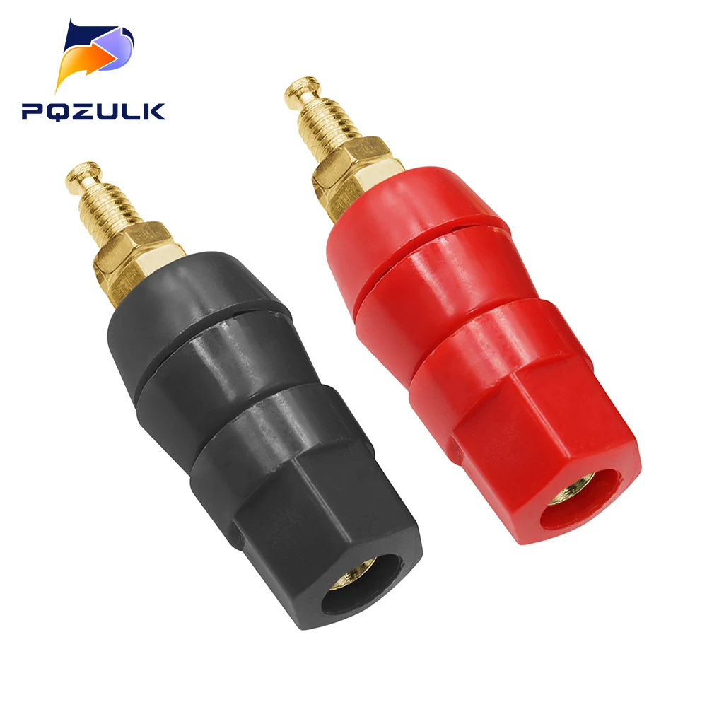 1Pair(Black+Red) Terminals Red Black Connector Amplifier Terminal Binding Post Banana Speaker Plug Jack