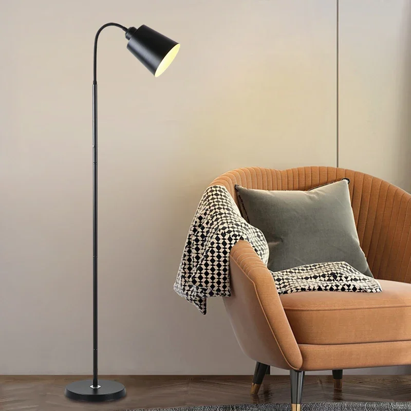 Nordic lampa podłogowa minimalistyczna regulowana dioda podłoga lampy do sypialni salon biurko szkolne wystrój domu Sofa światło