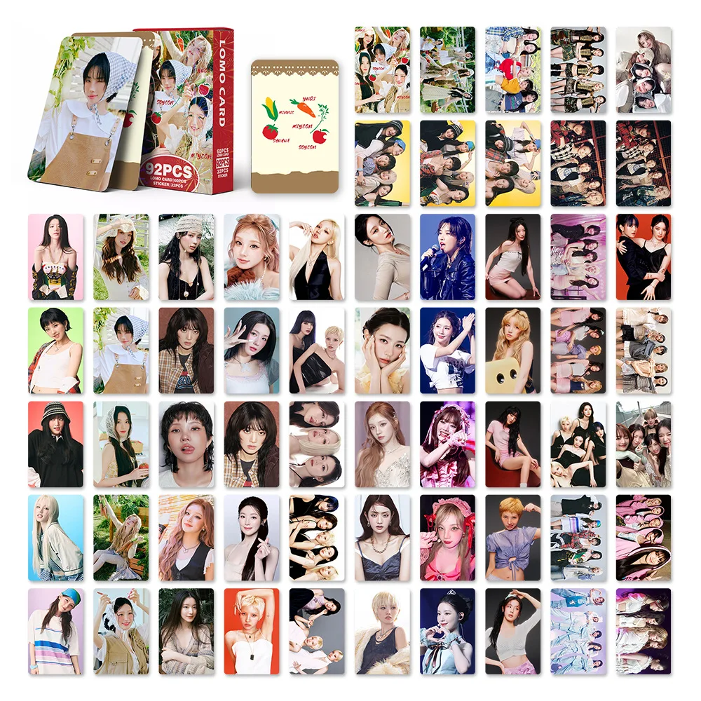 92 قطعة من تحيات الموسم الخمول 2026 YUQI GIDLE مجموعة بطاقات Lomo Shuhua Yuqi Minnie Miyeon Kpop Idol تحصيل Merch #6