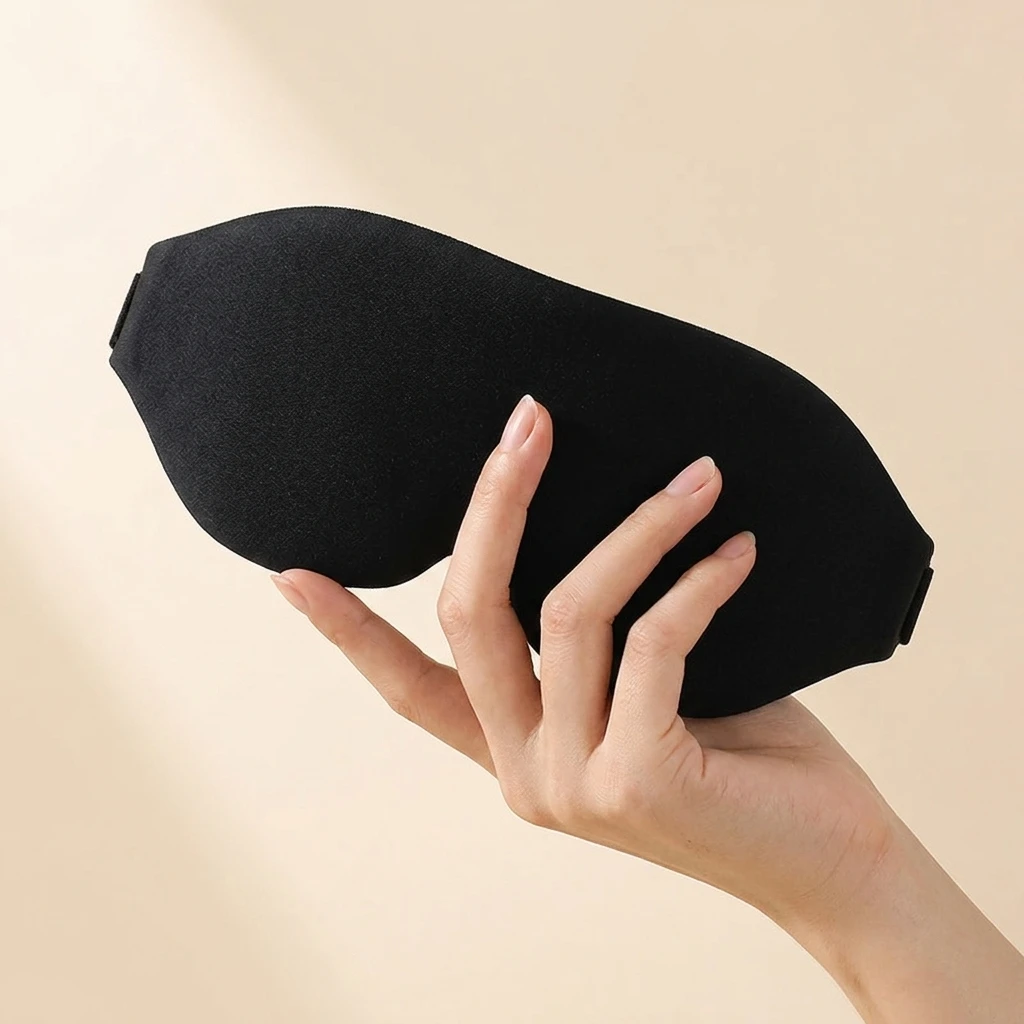Blackout Sleep Mask Sleep Eye Mask Blockout Eye Mask for Side Sleeper Women Men Portable Blindfold Travel Sleeping Aid Eye Cover