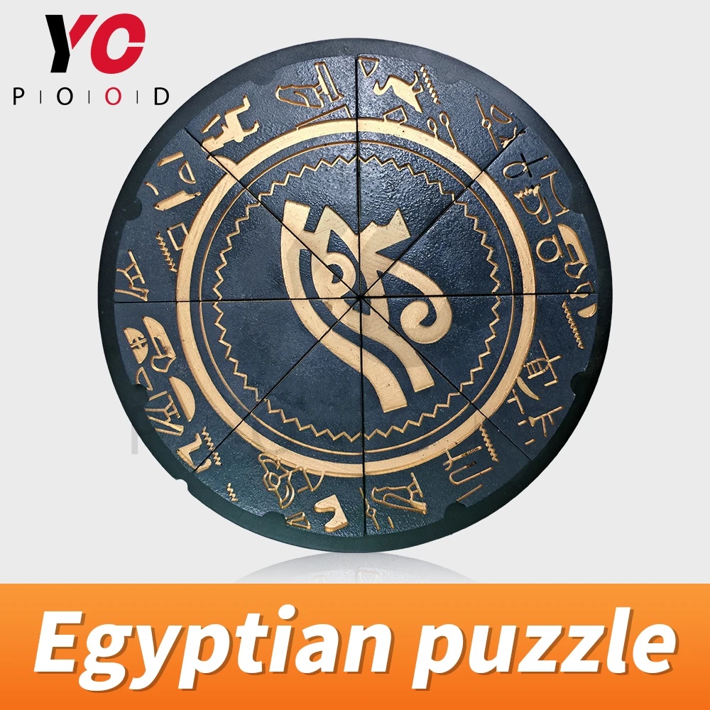 Escape room puzzle escape game props egyptian puzzle put all pieces in correct position to solve puzzle to open mag lock
