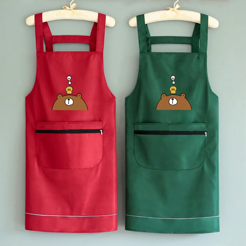 Home Fashion Apron Kitchen Waterproof And Oil-proof Overalls Cute Japanese Blouse Women's Tops Adults