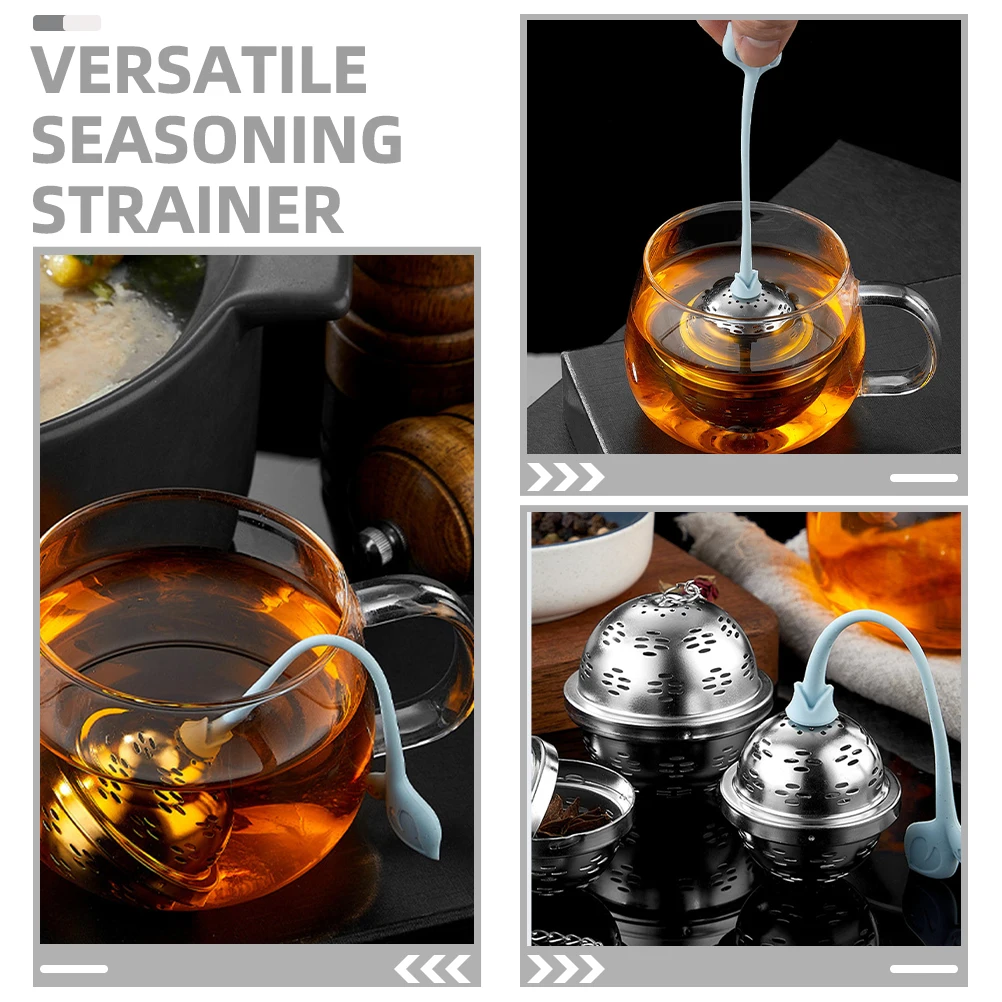 

Stainless Steel Infuser Ball 304 Grade Soup Seasoning Filter Basket Loose Leaf Strainer Tea Ball Infuser Kitchen Gadget