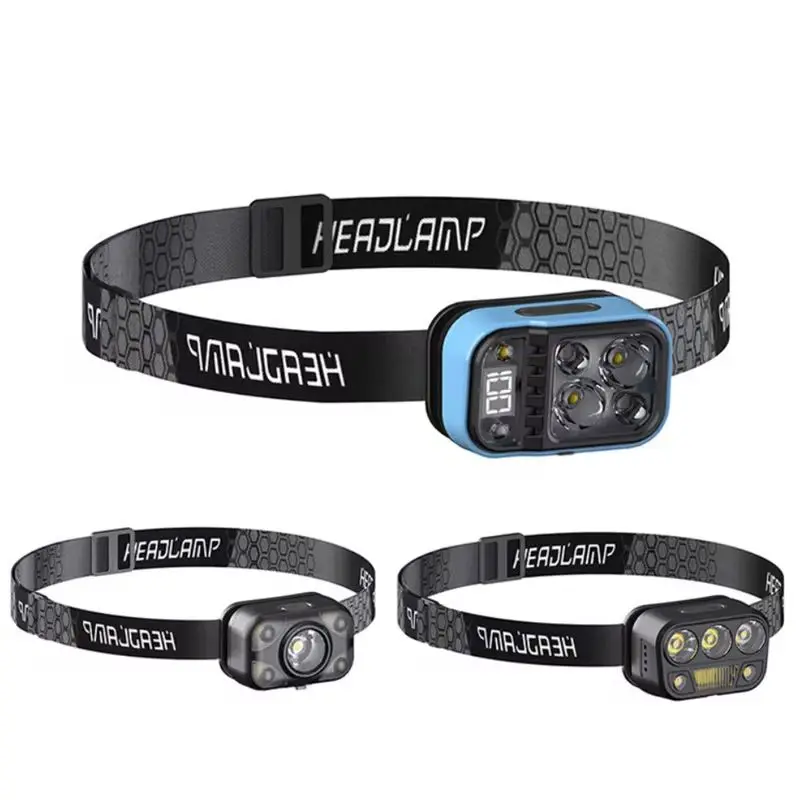 

USB Rechargeable Headlamp Portable Headlight 3 Modes Built in Battery Torch Portable Working Light Fishing Camping Head Light