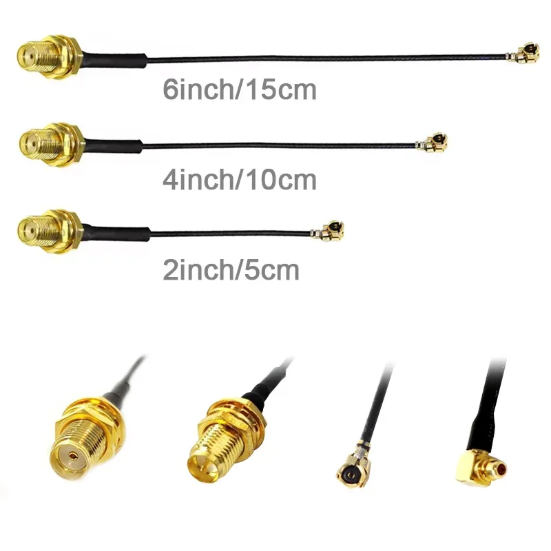 2pcs WIFI Antenna Extension Cable SMA Male Plug Female Jack Straight  Adapter 1.13mm SMA Female Extension Cable