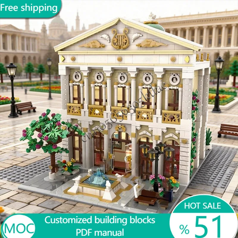 

NEW 3253PCS City Hot Selling Street View Moc Modular Opera House model DIY creative ideas ChildToy Assembly Puzzle birthday Gift