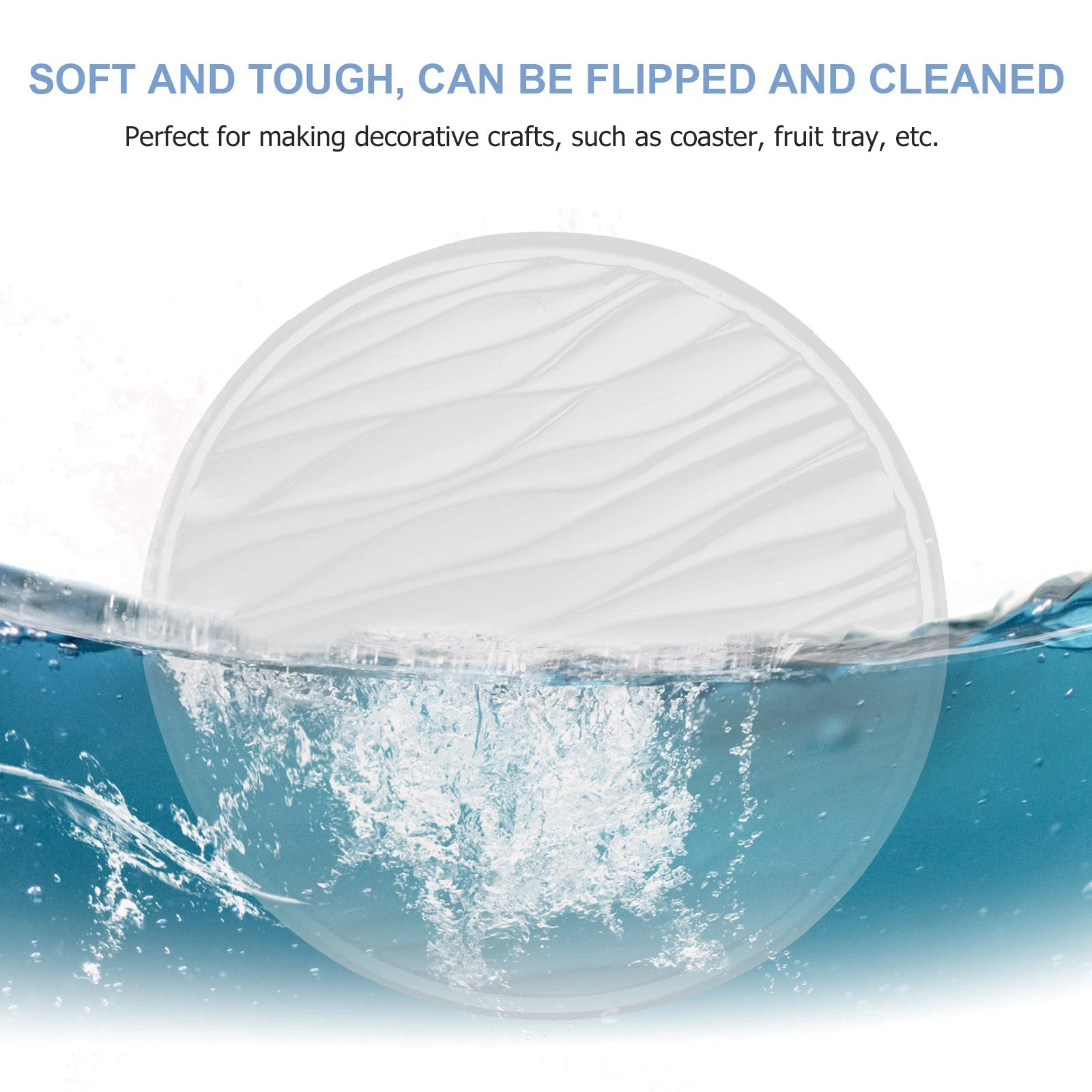 

Big Wave Crystal Epoxy Coasters Silica Gel Casting Silicone Resin Molds DIY Coaster Mold Coaster Making Mold Jewelry Accessories