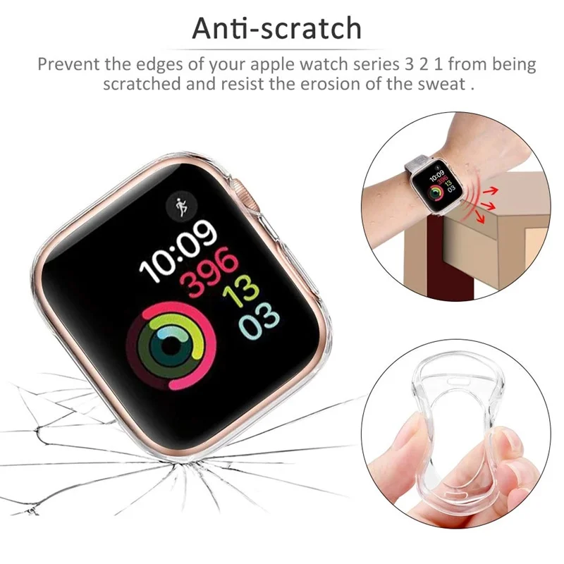 Watch Half Cover Case For Apple Watch 8 7 6 5 40/44/41mm Scratch Silicone Soft Cases For iWatch Series 49 45/42/38MM Accessories