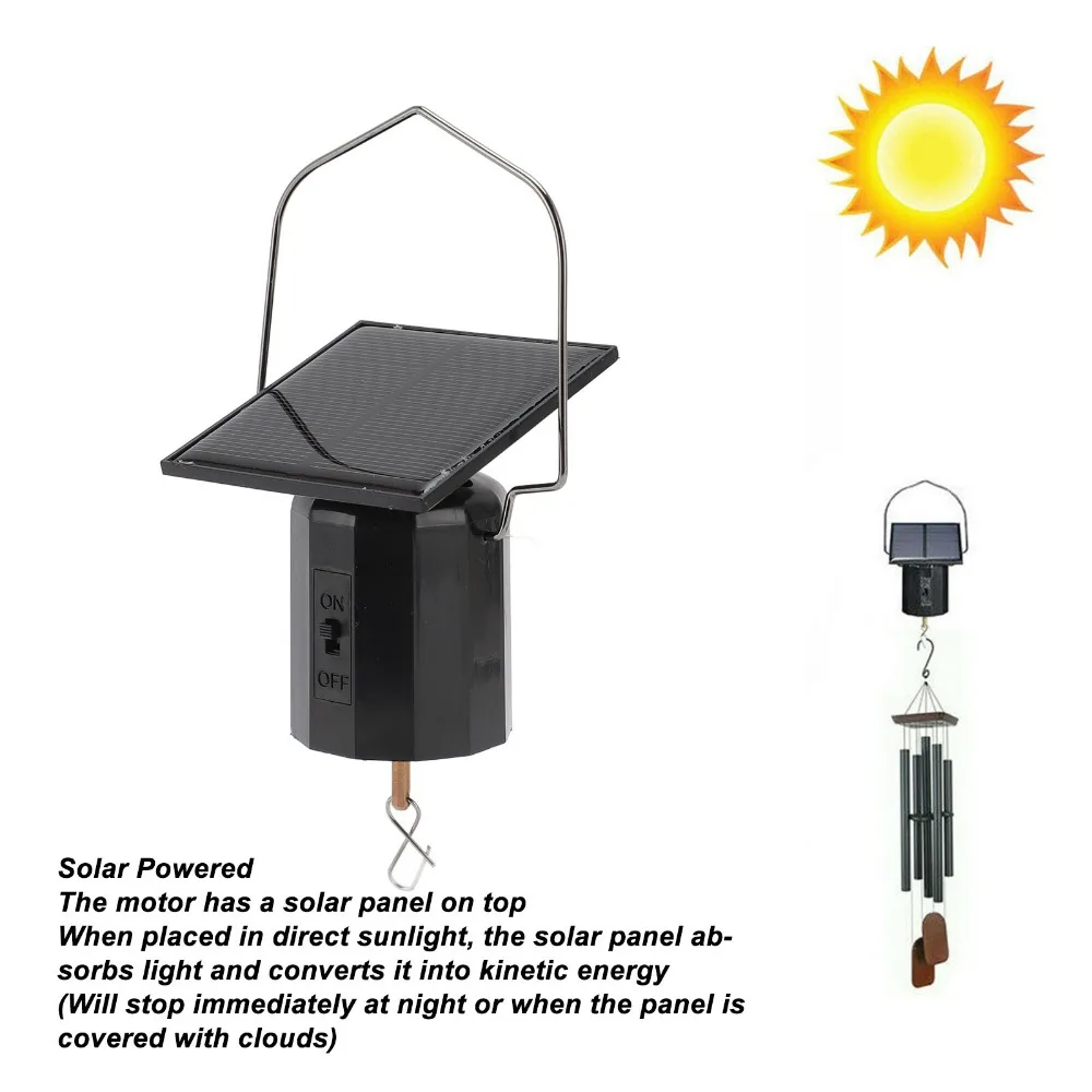 

solar motor wind chimes hanging ornaments rotating small motor motor Decoration Crafts Wind Chimes