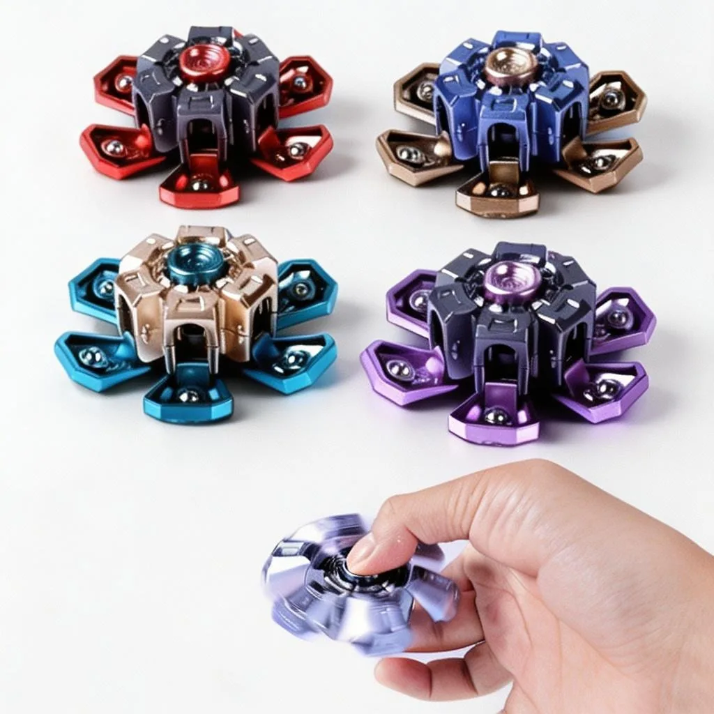 EDC Fidget Spinner Creative Hexagonal High Speed Rotating Fingertip Gyrosc Stress Relief Sensory Gadget Office Relax for Adults
