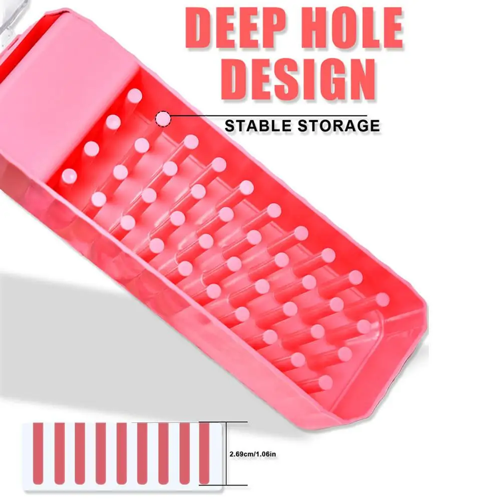 40-gaten nagelboren houder helder stofdicht boor geval voor acryl nagelboren opslag nagelgereedschap