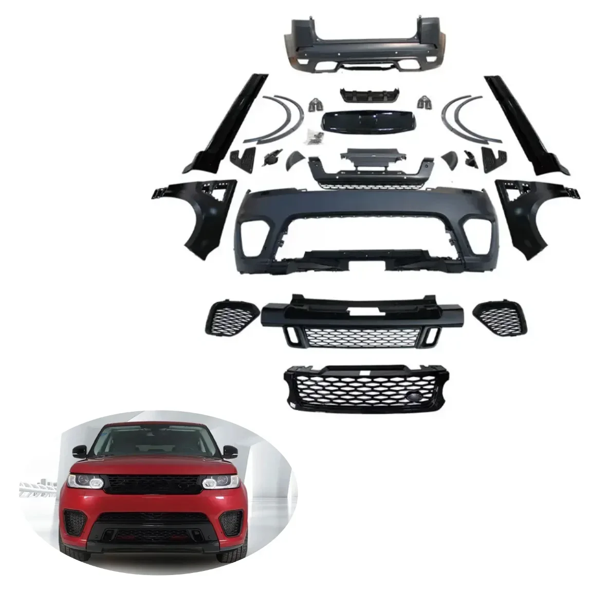 

HW Высокое качество 14-17 обновление на спортивный автомобильный бампер для Range Rover Sport 2014-2017