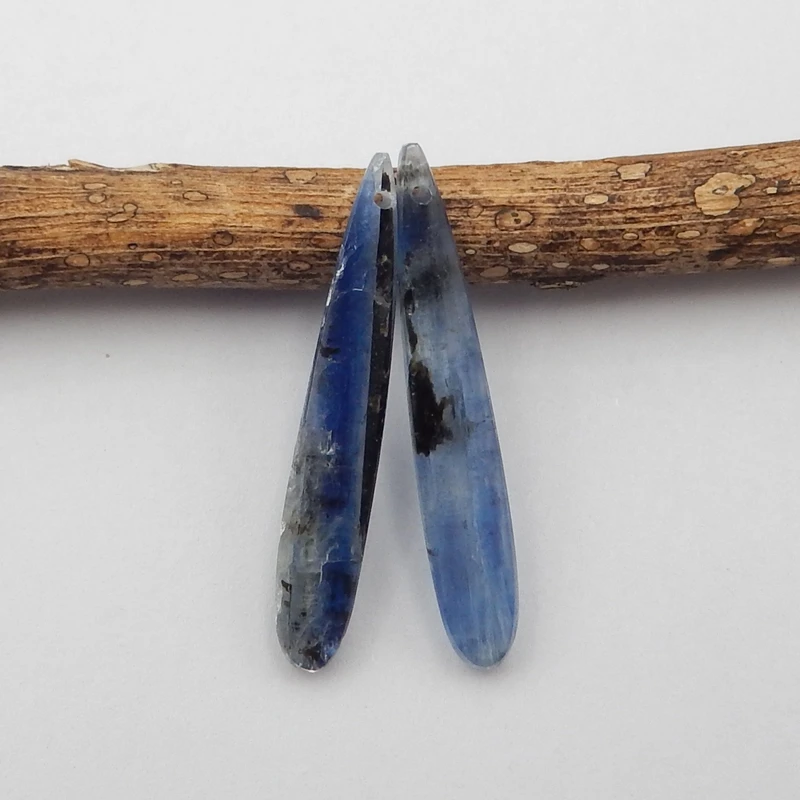 Blue Kyanite Earrings Stone Pair, stone for earrings making,32x5x2mm2.8g