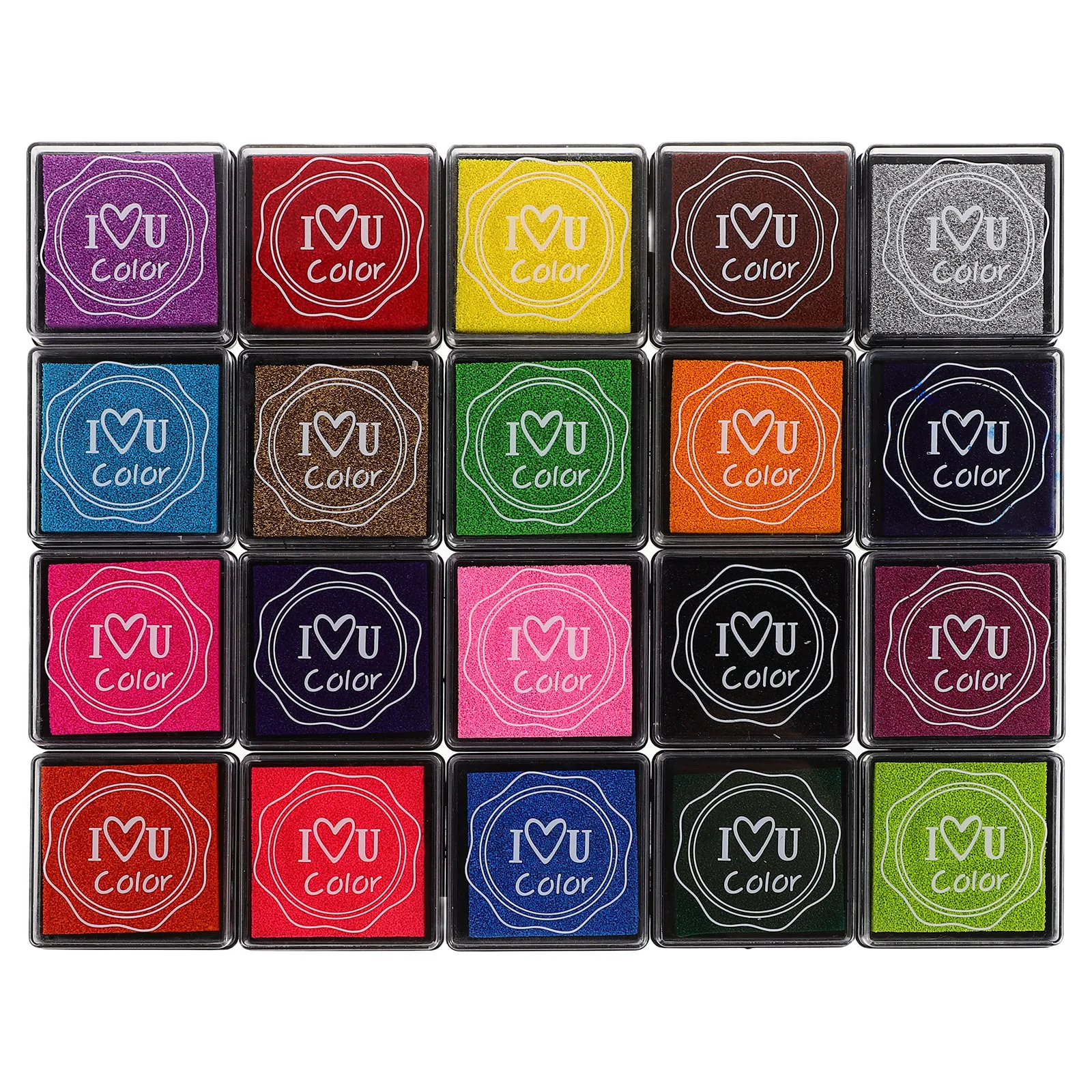 

20Pcs Finger Paint Ink Pads Washable Colorful Set for Kids Fingerprint Stamp Pads Scrapbooking Art Crafts Supplies Kindergarten