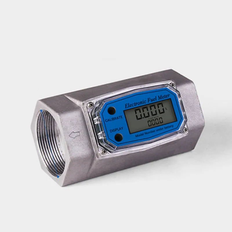 304 stainless steel 6par Digital Display Flow meter K24 Methanol Diesel Gasoline Kerosene Chemical Water Liquid Turbine Meter