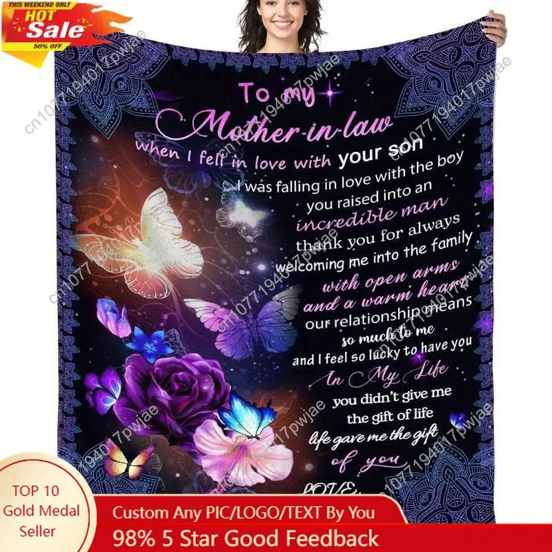 

Mother-in-Law Gift from Daughter-in-Law Mother-in-Law Gift for Mother-in-Law Christmas and Thanksgiving Custom blankets
