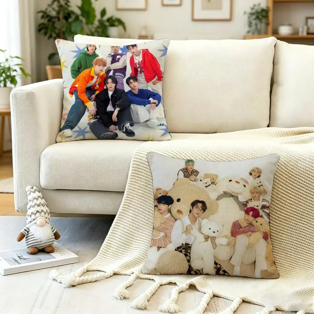 Pop Singer P-P1-Harmony Cushion Cover Anti-dustmite Pillowcase Invisible zipper silky short plush Sofa cushion cover