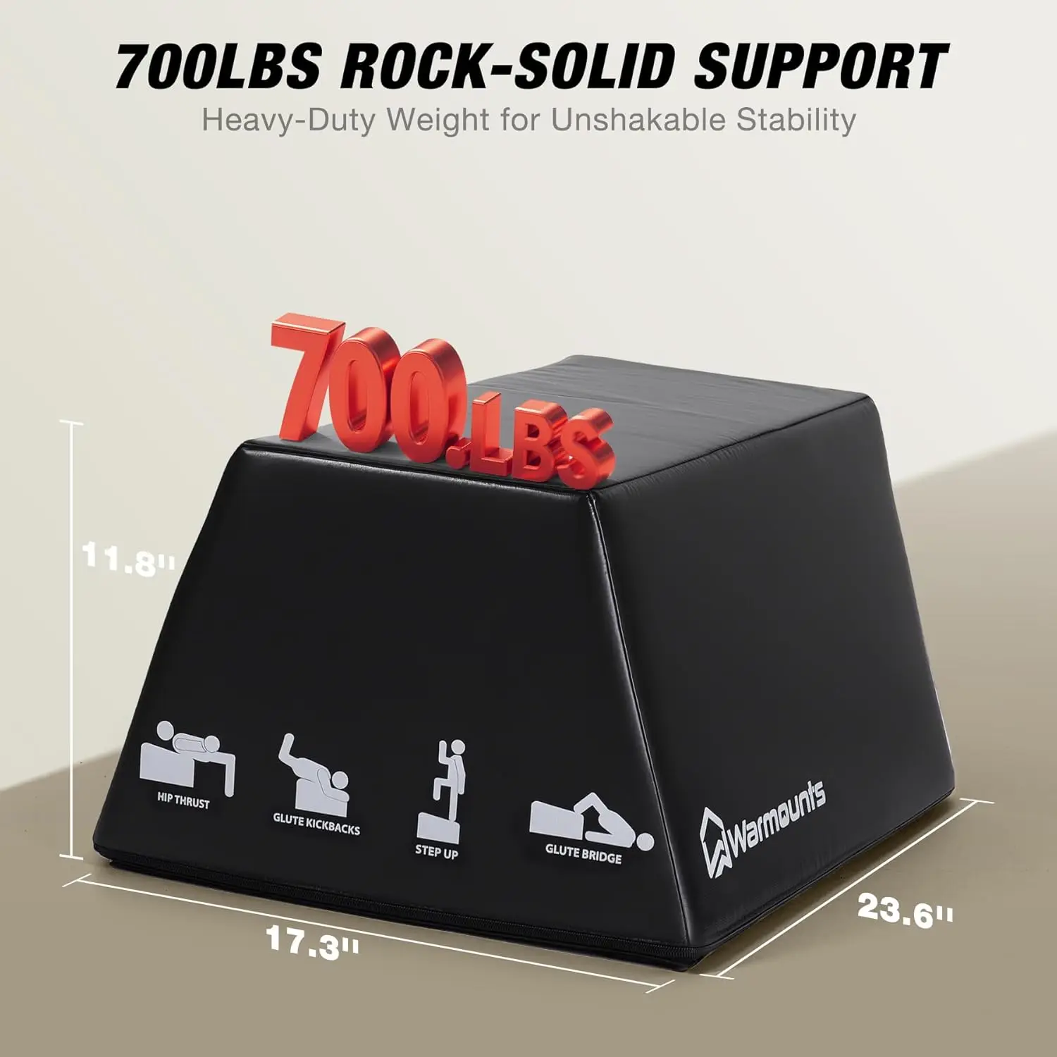 

Hip Bridge Stool Multifunction Hip Push Box Barbell Bench Press Training Aid Yoga Jump Squat Gym Accessories Workout Equipments