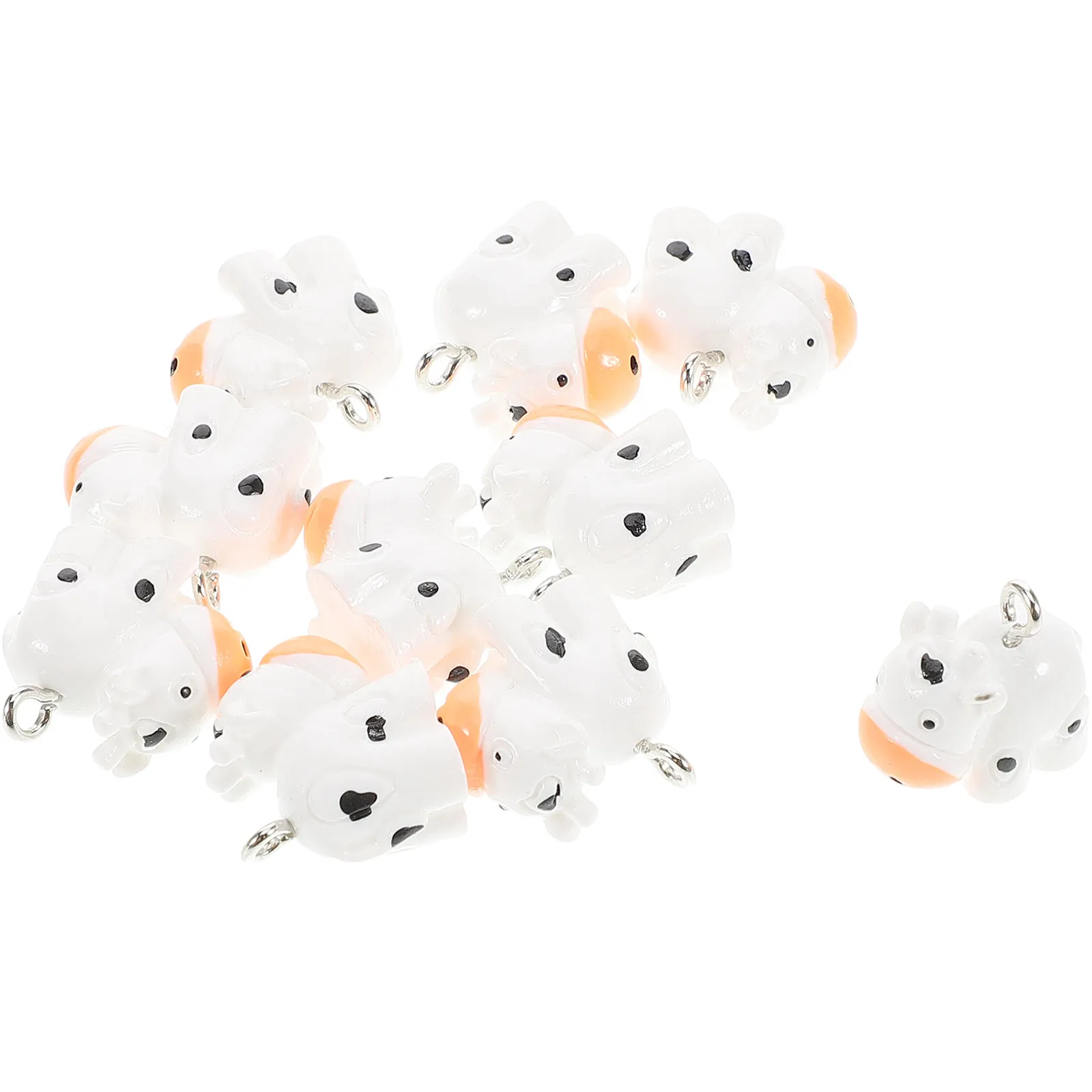 

10 шт. мини-подвесок в виде коров из смолы для изготовления украшений, милые животные-талисманы для ожерелий, браслетов, аксессуаров, декор для серег из смолы