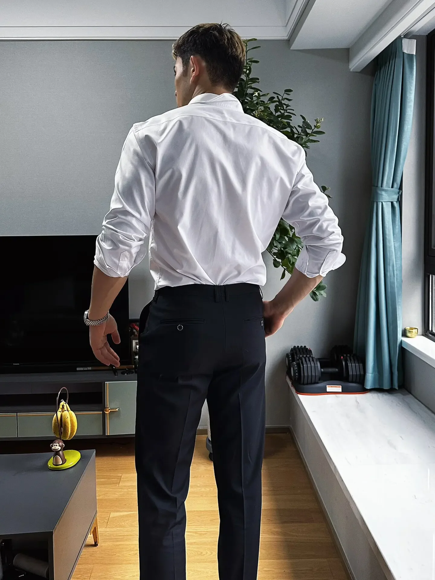 Biała koszula męska wysokiej klasy stylowa koszula z długim rękawem męska wiosna i jesień business casual plus size top