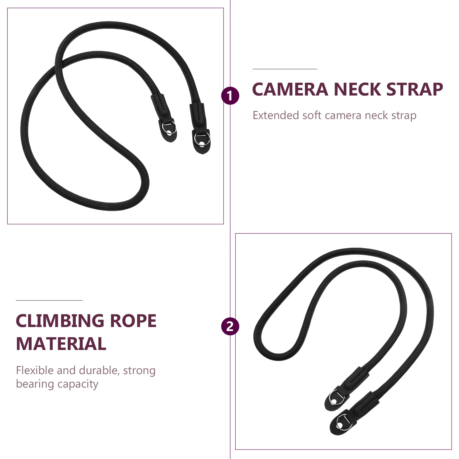 

Camera Strap Professional Microfiber Material Wear resistant Long Service Time Easy Installation Cross body Shoulder neck Strap