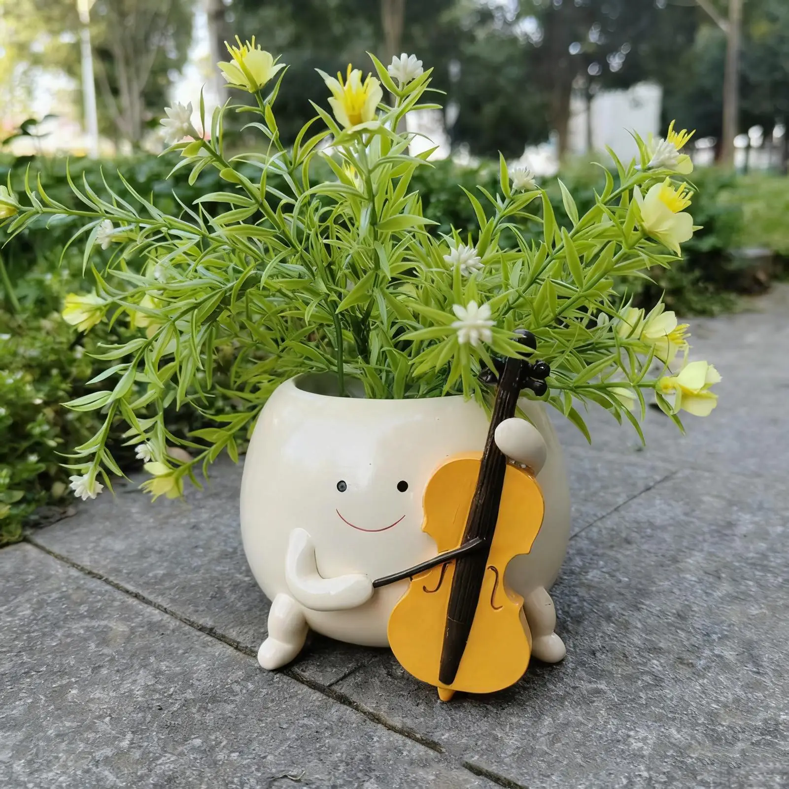 Plant Pots Funny Smiling Face Flowerpot Desk Decoration Cute Plant Pots for Desktop Windowsill Bedroom Living Room Apartment