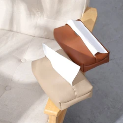 Tissue Box Light Luxury Living Room Creative Nordic ins Wind Rectangular Storage Car PU Leather Pumping Paper Box