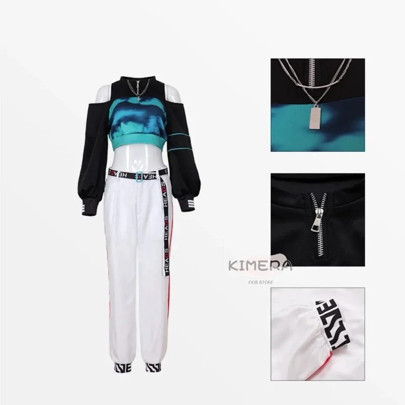 Shiraishi An Shiraishi Cosplay Costume Wig Project Sekai Stage VBS Uniform Women Anime Cosplay Pants Suit Halloween Party Set