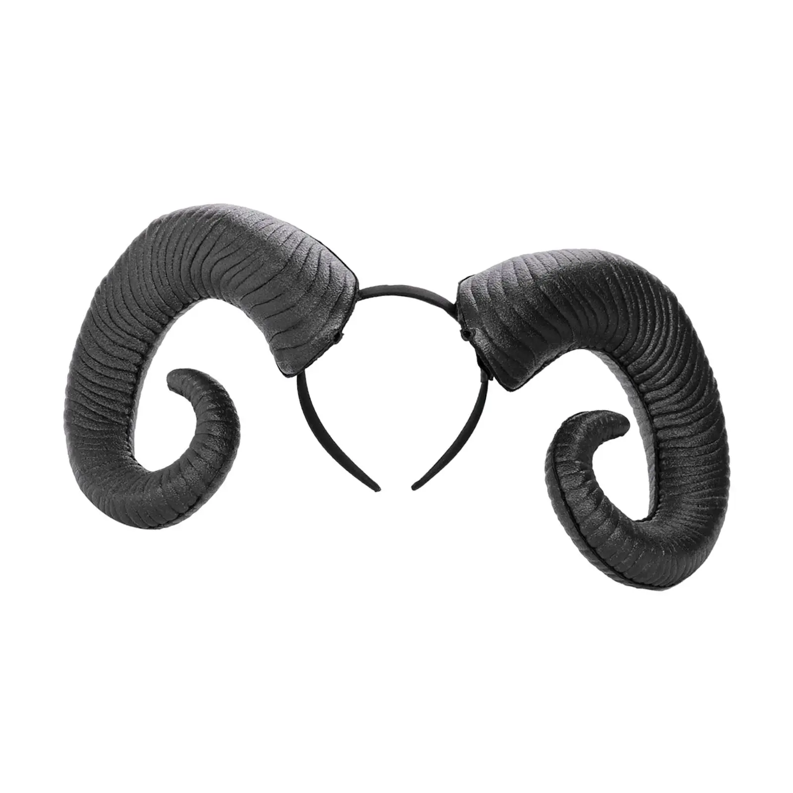 Headband Party Prop Hair Band Goat Horn Hairpin Big RAM Horns Gothic Sheep Horn for Cosplay Women Men Christmas Performance